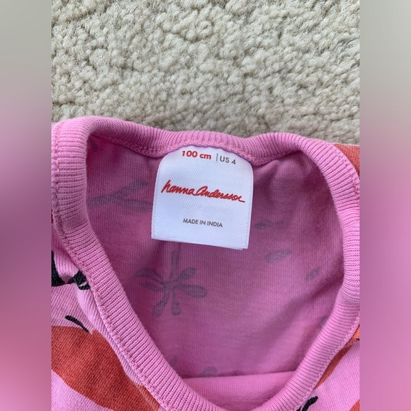 Hanna Andersson Size 100, 4, Pink Poppy Tank Dress - Picture 3 of 6